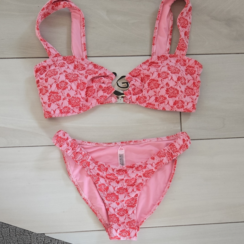 Pink Floral Bikini Set